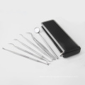 Dental Equipment Stainless Steel Dental Tool Set Probe Tooth Care Kit Instrument Tweezer Hoe Sickle Scaler